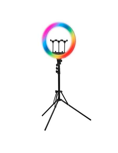 GLOW lampa pierścieniowa ring 18 RGB bsc ze statywem 45W 