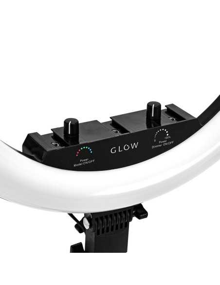 GLOW lampa pierścieniowa ring 18 RGB bsc ze statywem 45W 