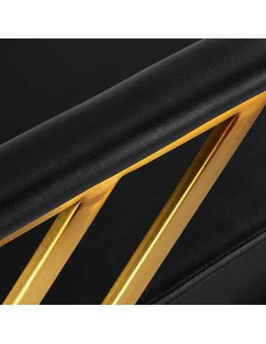 Gabbiano Genoa Gold Black Hairdressing Chair {attributes}