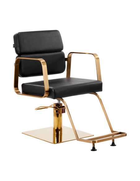 Gabbiano Porto Gold Black Hairdressing Chair {attributes}