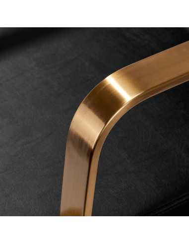 Gabbiano Porto Gold Black Hairdressing Chair {attributes}