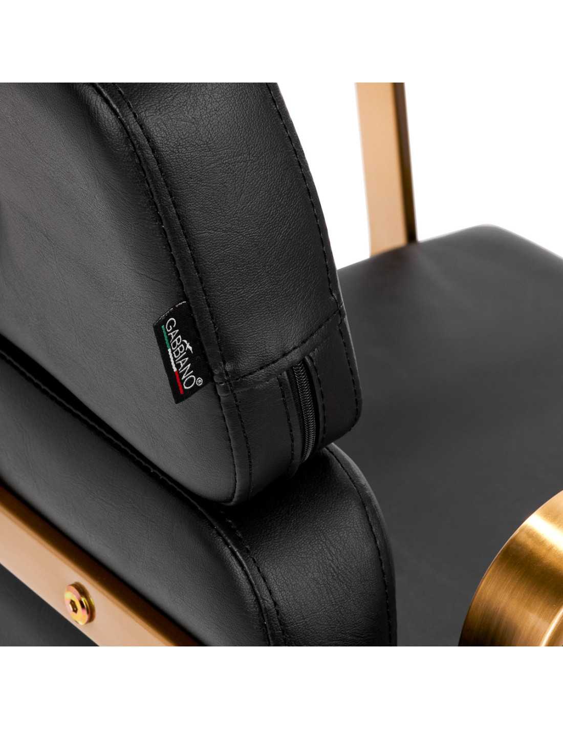 Gabbiano Porto Gold Black Hairdressing Chair {attributes}