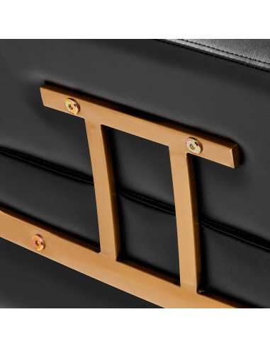 Gabbiano Porto Gold Black Hairdressing Chair {attributes}
