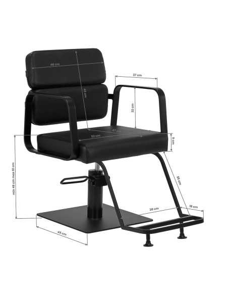 Chaise de coiffure gabbiano porto noire et noire {attributes}
