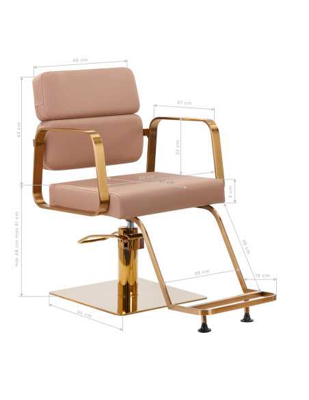 Chaise de coiffure gabbiano porto beige doré {attributes}