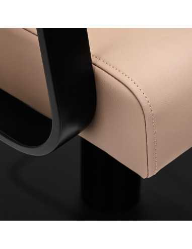 Fauteuil de coiffure gabbiano porto noir et beige {attributes}
