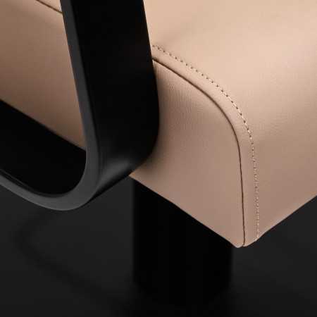 Fauteuil de coiffure gabbiano porto noir et beige {attributes}