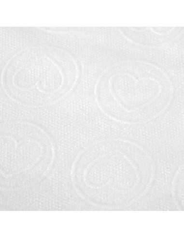 Jednorazowe chusty zabiegowe 20 szt. 70 x 40 cm białe serca 