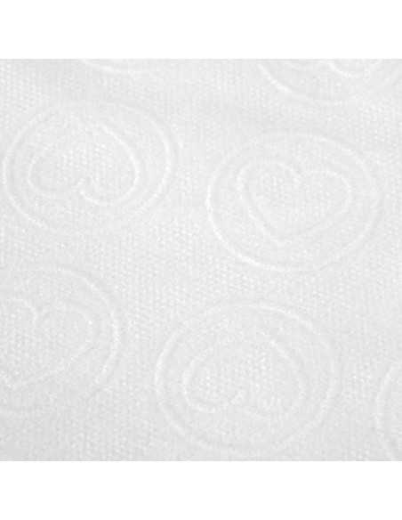 Jednorazowe chusty zabiegowe 20 szt. 70 x 40 cm białe serca 