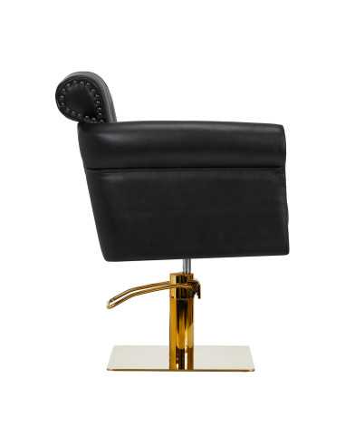 Gabbiano Berlin hairdressing chair, gold, black {attributes}