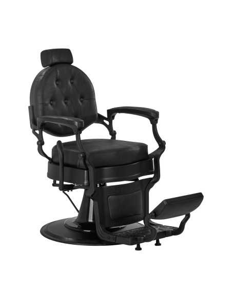 Cavalese Zwarte Kappersstoel – Chesterfield Look & Pro Comfort