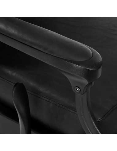 Cavalese Zwarte Kappersstoel – Chesterfield Look & Pro Comfort