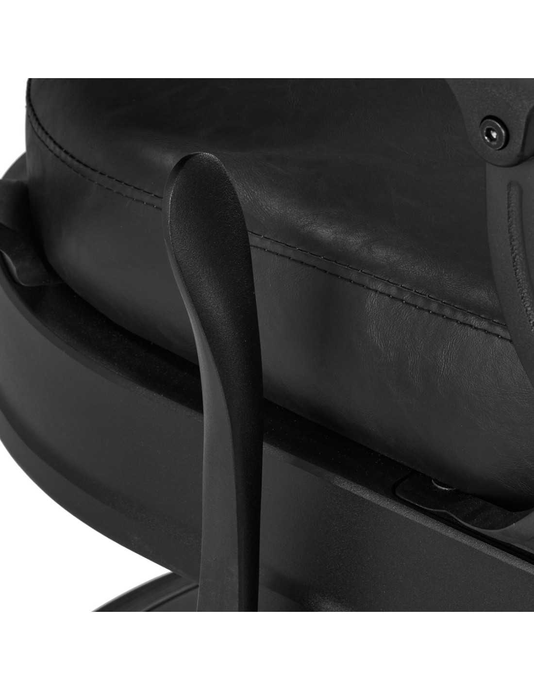 Cavalese Zwarte Kappersstoel – Chesterfield Look & Pro Comfort
