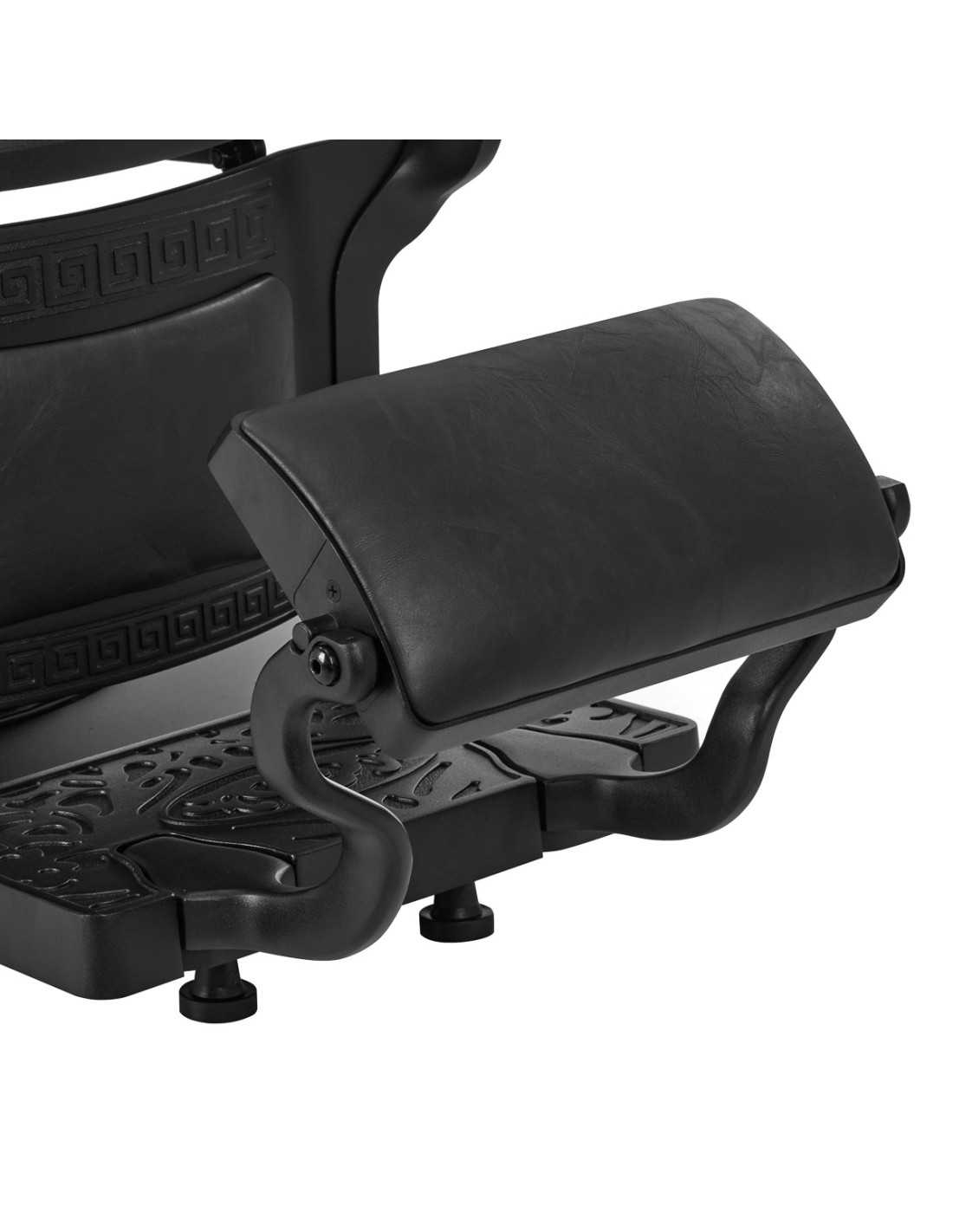 Cavalese Zwarte Kappersstoel – Chesterfield Look & Pro Comfort