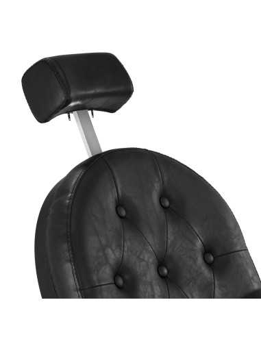 Cavalese Zwarte Kappersstoel – Chesterfield Look & Pro Comfort