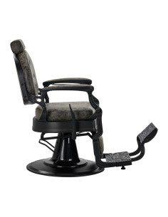 Fauteuil barbier cavalese vieux cuir vert   2