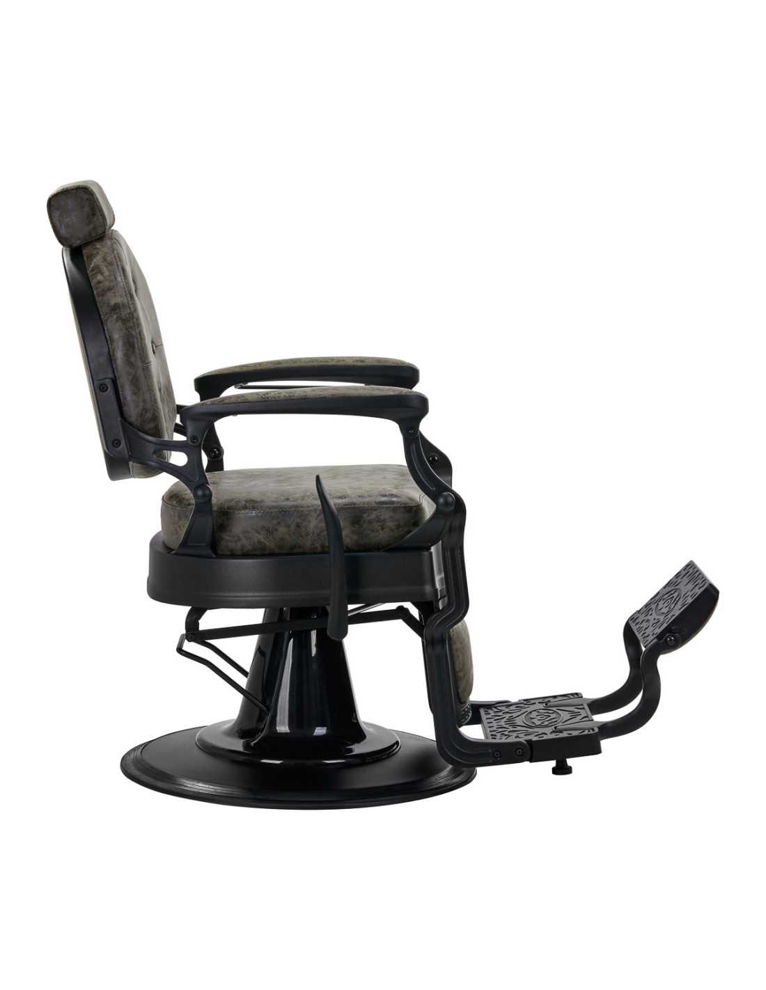 Cavalese Barber chair Old Green Leather – Retro Ambiance & Industrial Design 