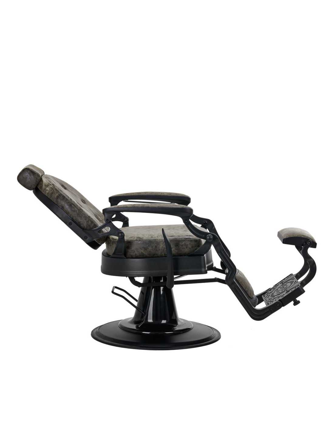 Cavalese Friseurstuhl Altgrünes Leder – Retro-Ambiente & Industriedesign