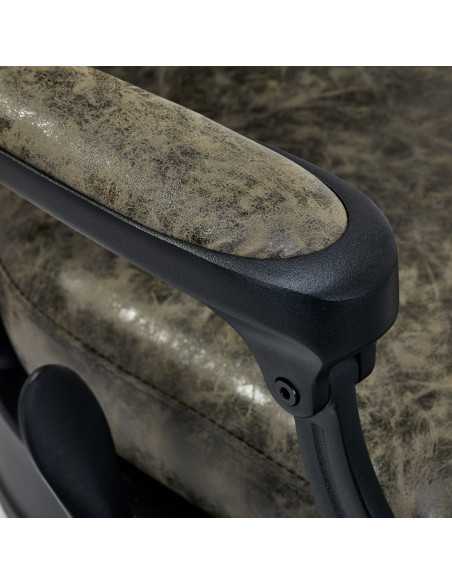Cavalese barber chair old green leather