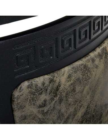 Cavalese Friseurstuhl Altgrünes Leder – Retro-Ambiente & Industriedesign