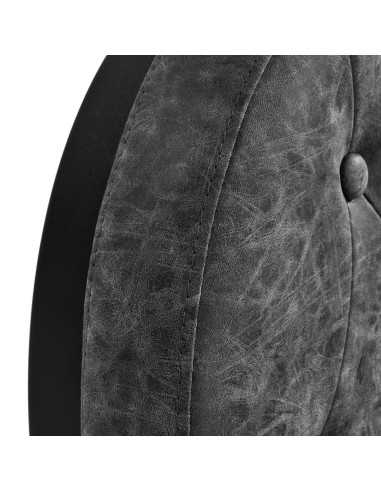 Sillón de barbero Cavalese cuero gris viejo vista ampliada símil piel