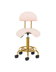 Taboret kosmetyczny 6001-G złoto - różowy  2