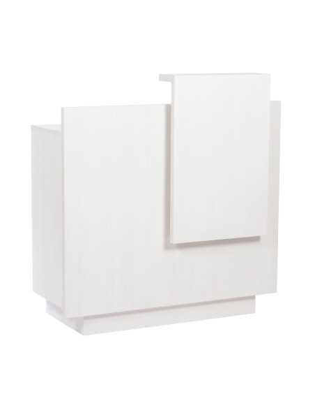 Balcão de recepção cinza branco