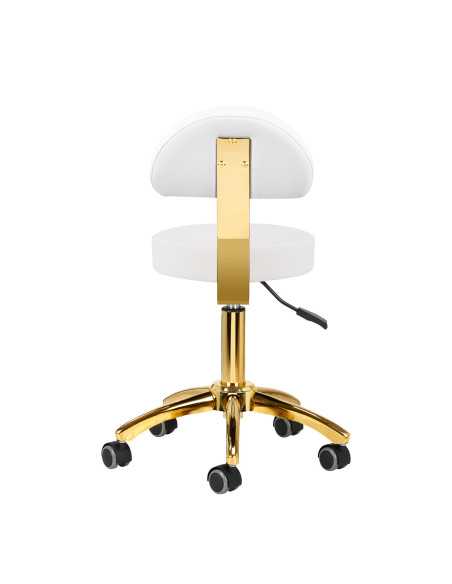 Taboret kosmetyczny AM-304G złoto biały 