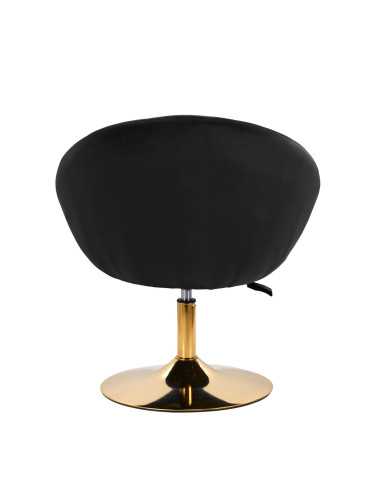 Sillón giratorio 4Rico QS-BL12G, terciopelo negro 