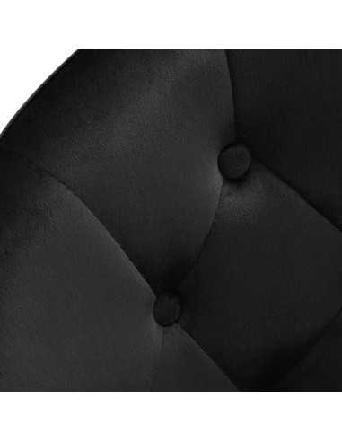 Sillón giratorio 4Rico QS-BL12G, terciopelo negro 