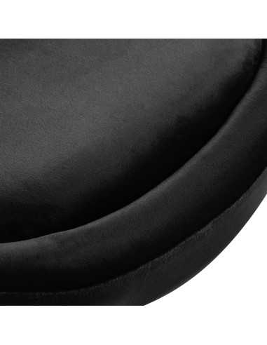 Sillón giratorio 4Rico QS-BL12G, terciopelo negro 