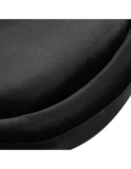 4Poltrona giratória Rico QS-BL12G, veludo preto 