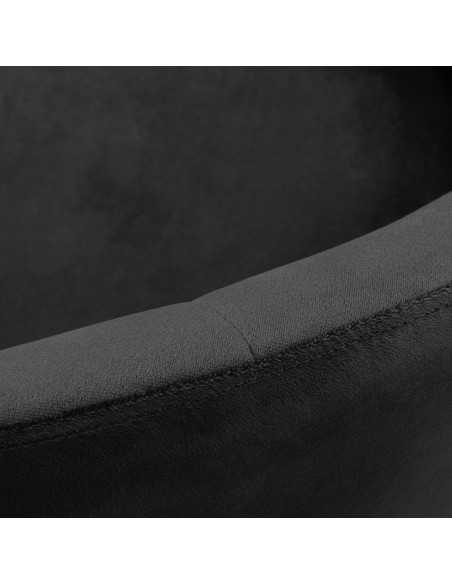 4Rico Drehsessel QS-BL12G, schwarzer Samt 
