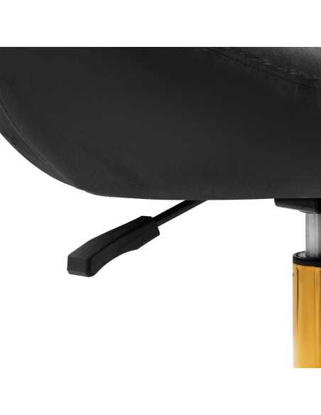 4Poltrona giratória Rico QS-BL12G, veludo preto 