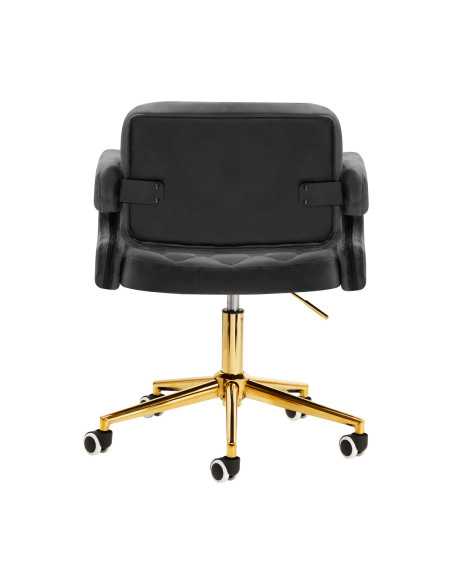 Royale Velvet Luxury Chair in Grey from the back