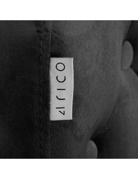 Royale Velvet Luxury Chair in grey with stitching view