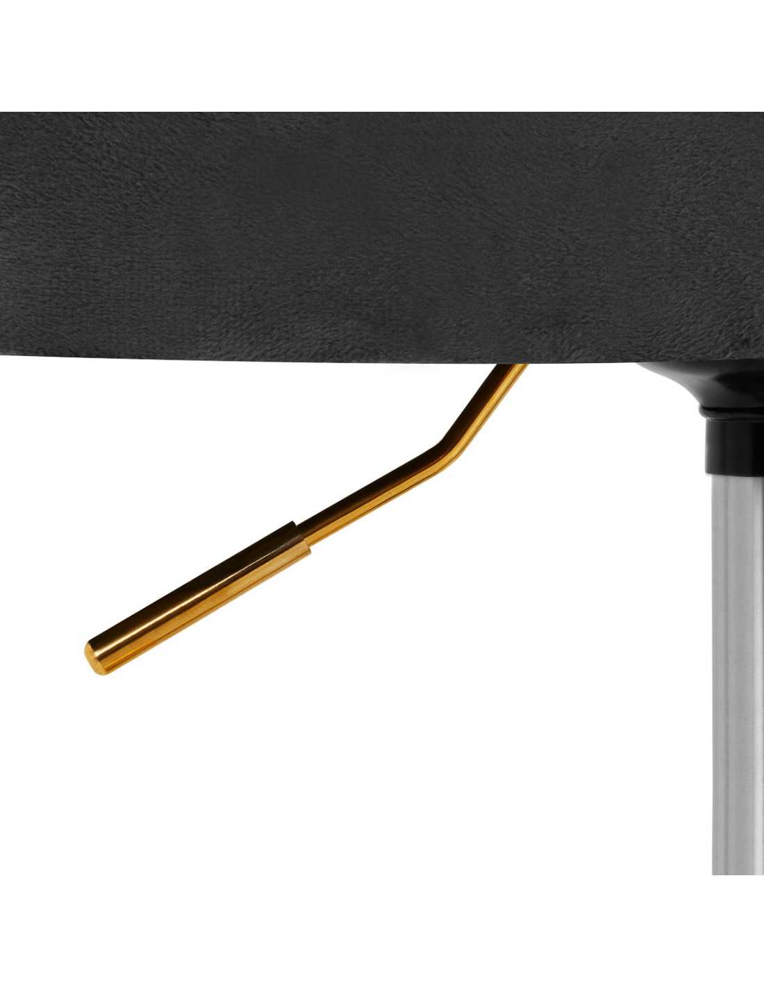 Grijze luxe fluwelen koninklijke stoel gezien vanaf het frame