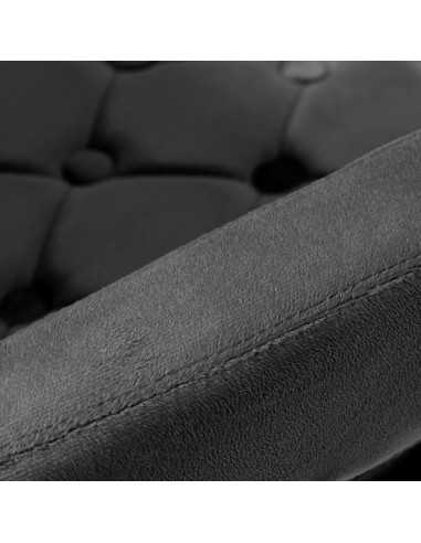 Royal Luxury Velvet Chair grijs aanzicht naden armleuningen
