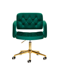 Chaise Royale Velours Luxe vert vue de profil 2