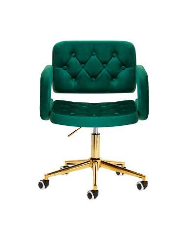 Chaise Royale Velours Luxe vert vue de face