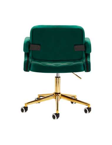 Royale Chair Luxury Green Velvet Rear View