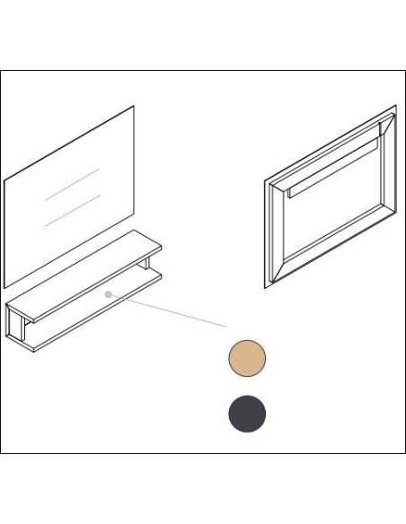 Dip houten kapsalon kaptafel 
