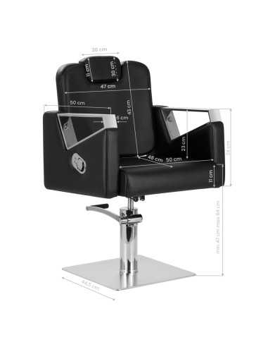 Gabbiano Vilnius Black Barber Chair {attributes}