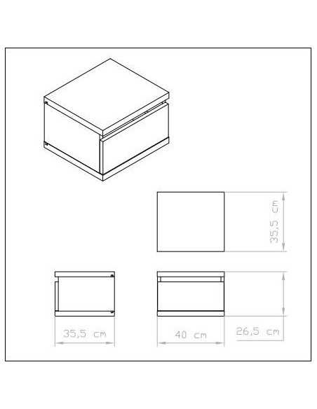 Mage white dressing table drawer 