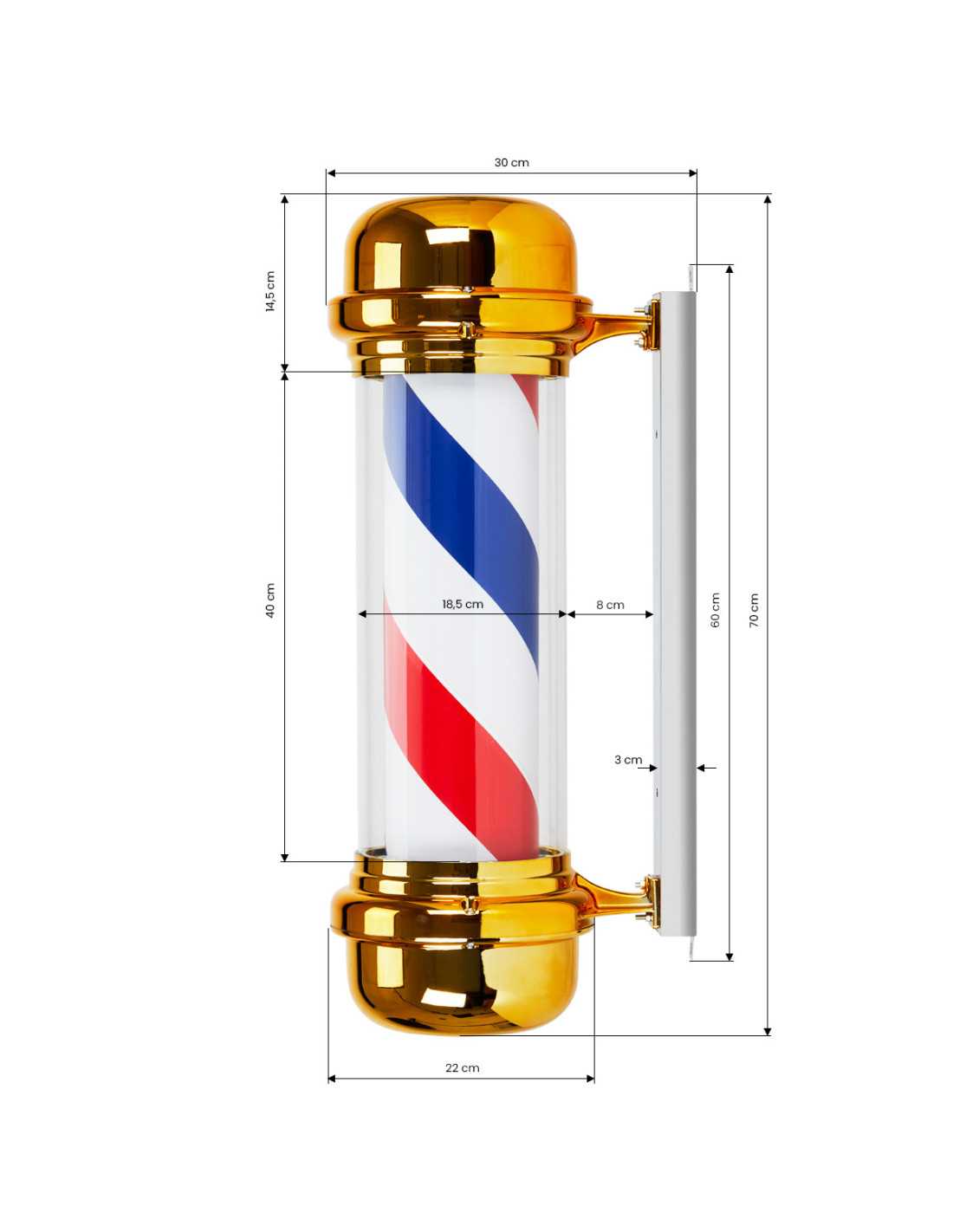 Sinal da barbearia Polaris 