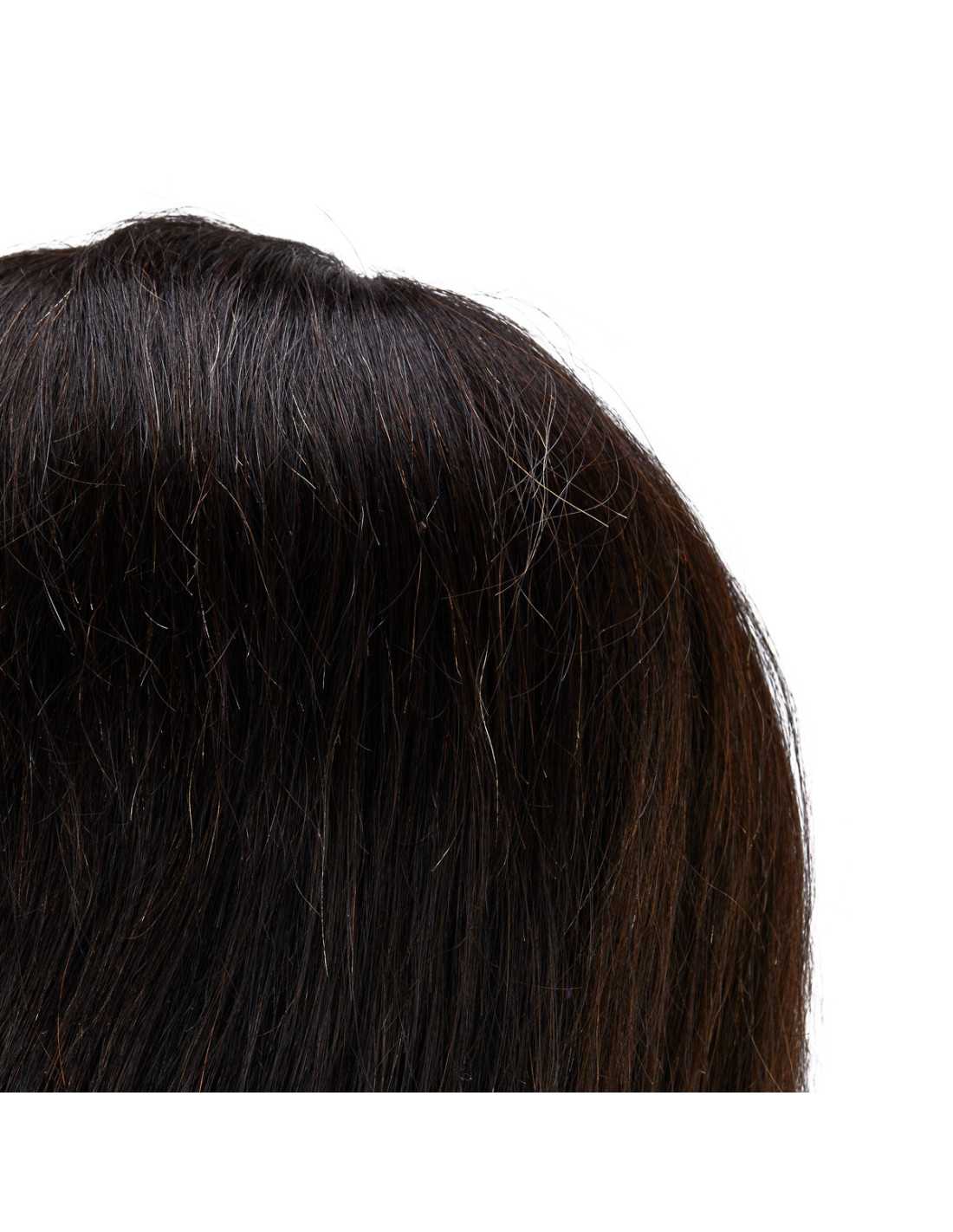 Główka treningowa fryzjerska Gabbiano WZ1 naturalne włosy, color 1H, długość 16 