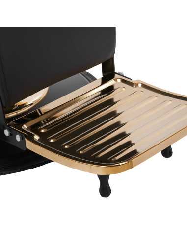 Gold Line Schwarzer Friseurstuhl – Couture-Eleganz und Premium-Ausführungen