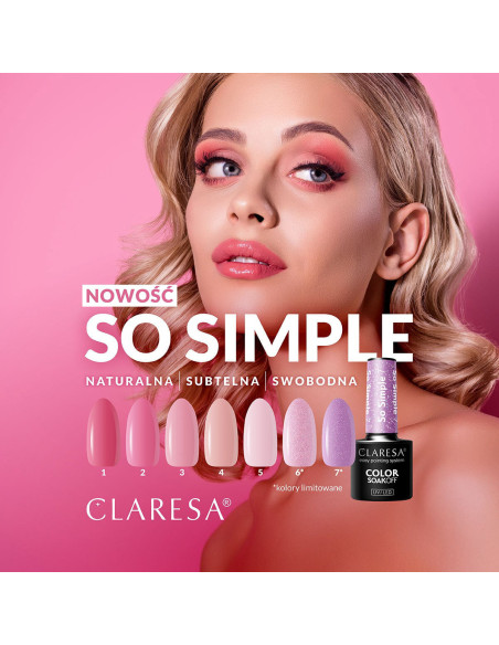 CLARESA Lakier hybrydowy So simple 3- 5g 