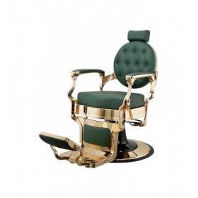 GOLD GREEN vintage barber chair 