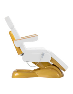 Fotel kosmetyczny elektryczny SILLON Lux 273b 3 silniki złoto biały  2